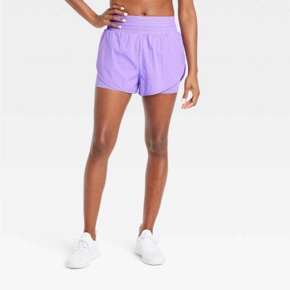 Women's Translucent Tulip Shorts 3.5" - All In Motion™ Violet L
